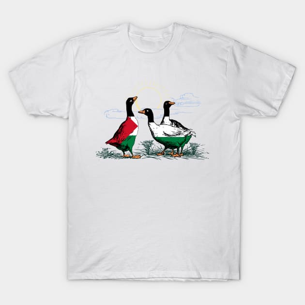 Palestine Geese T-Shirt by Fusti